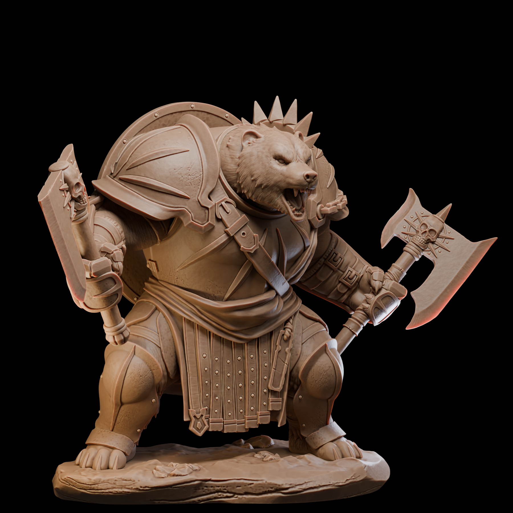 Akelarre Models 75/80 mm Ursus Ironclad figurine 80mm résine