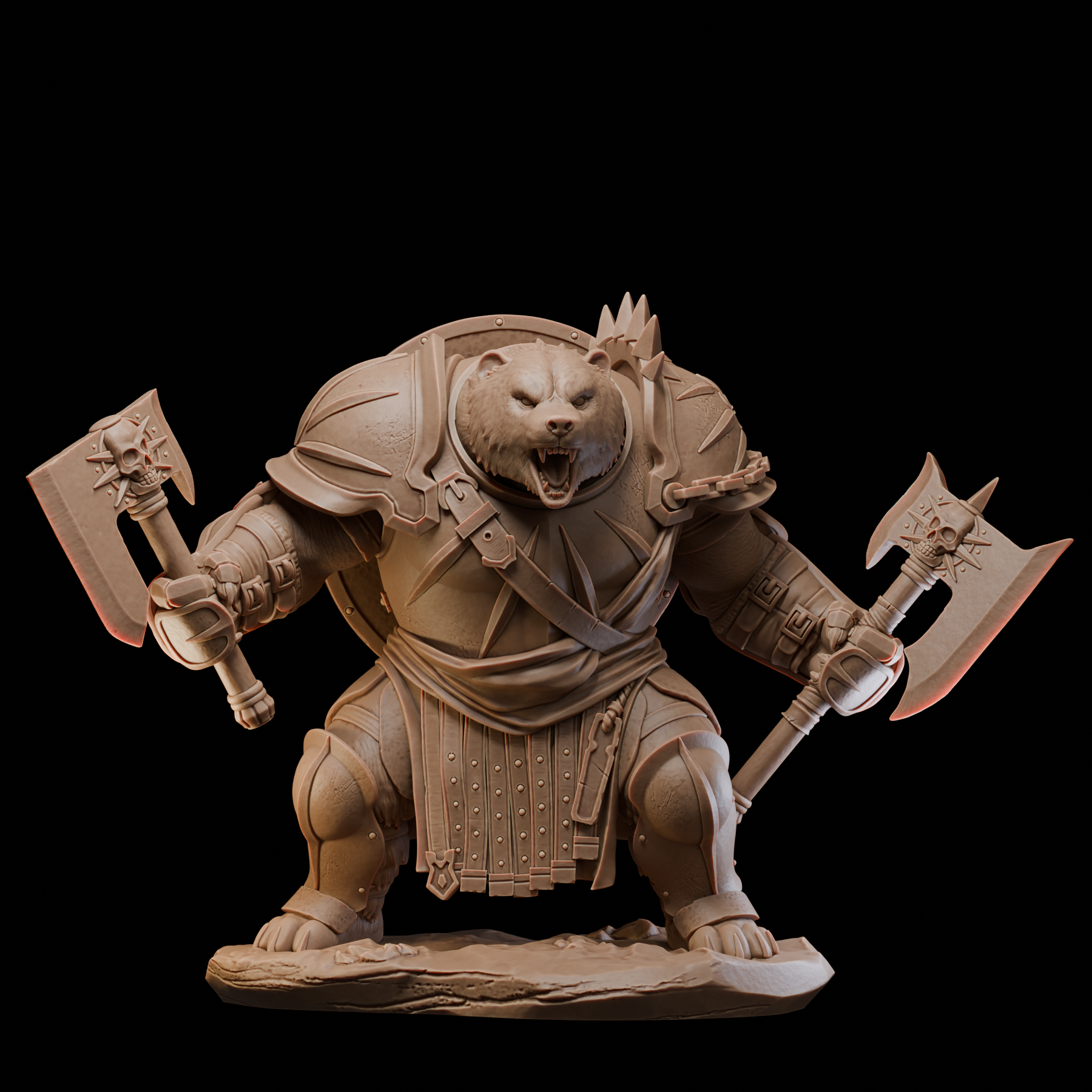 Akelarre Models 75/80 mm Ursus Ironclad figurine 80mm résine