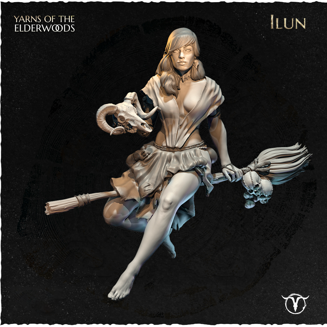 Akelarre Models Ilun 75mm figurine en résine sorcière