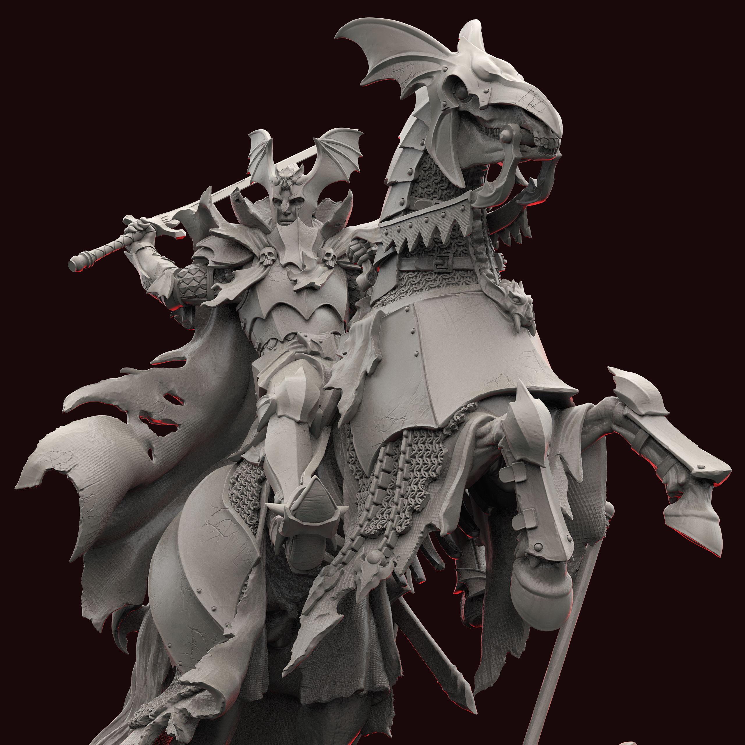 Akelarre Models Mounted Dracul Lord Undead figurine résine 80mm