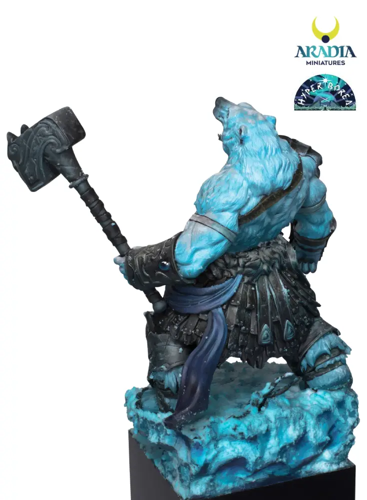 Hyperborea Bearserker figurine résine guerrier ours