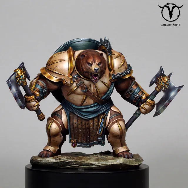 Akelarre Models 75/80 mm Ursus Ironclad figurine 80mm résine