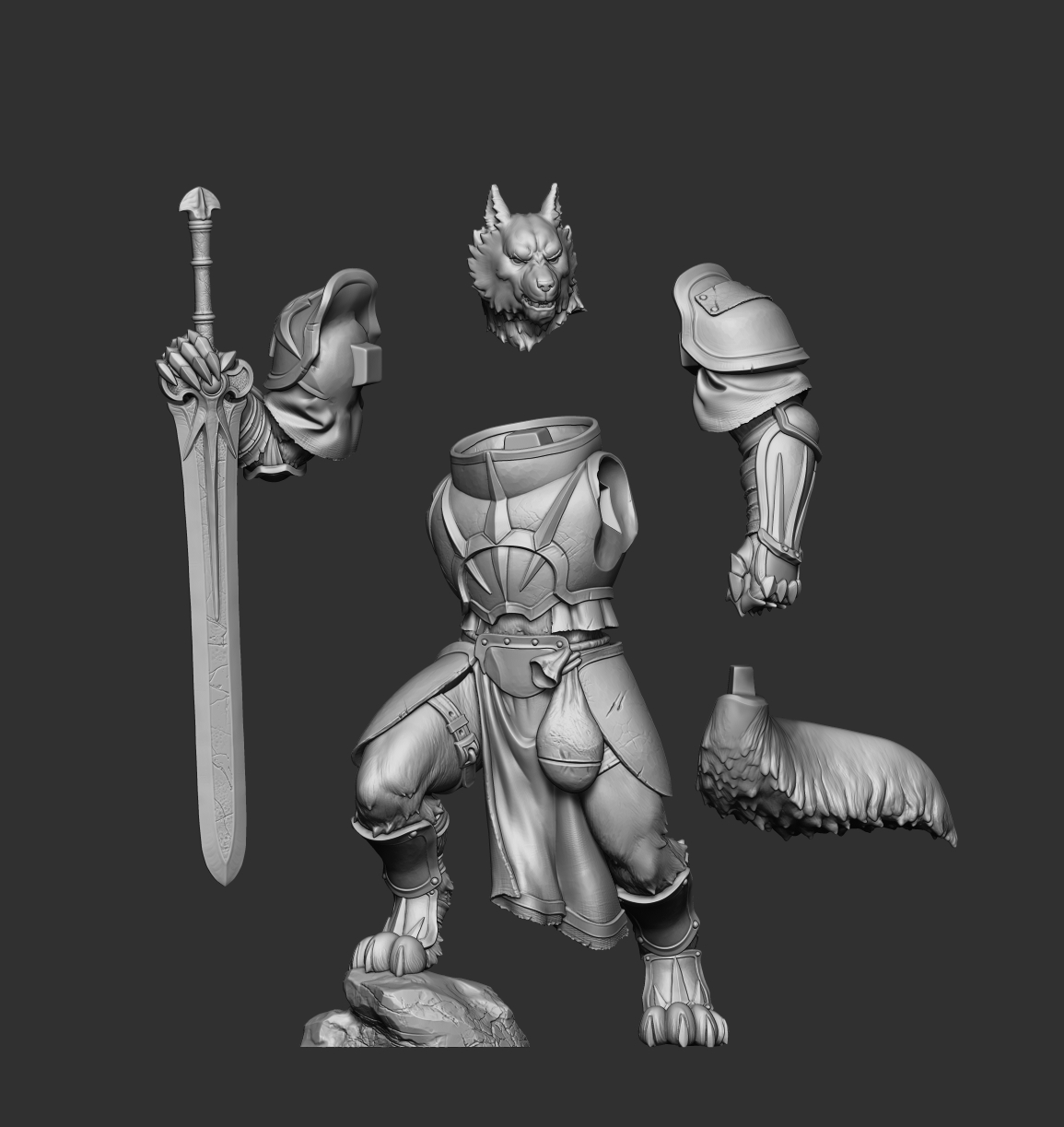 Akelarre Models Craidd 35mm figurine en résine paladin
