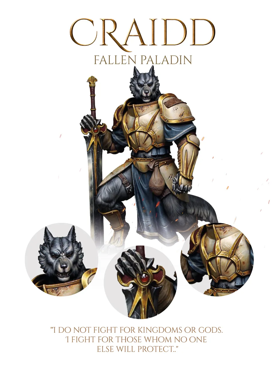 Akelarre Models Craidd Fallen Paladin figurine résine 80 mm
