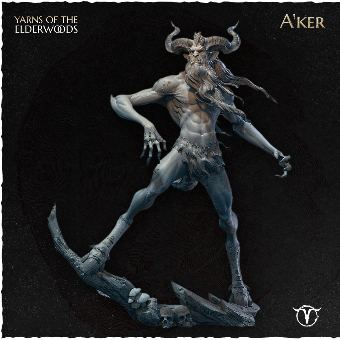 Akelarre A’ker 75mm figurine résine esprit bouc