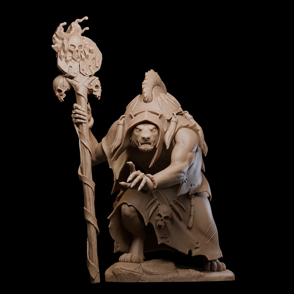 Akelarre Models Rhazak Exiled Mage figurine résine 35 mm