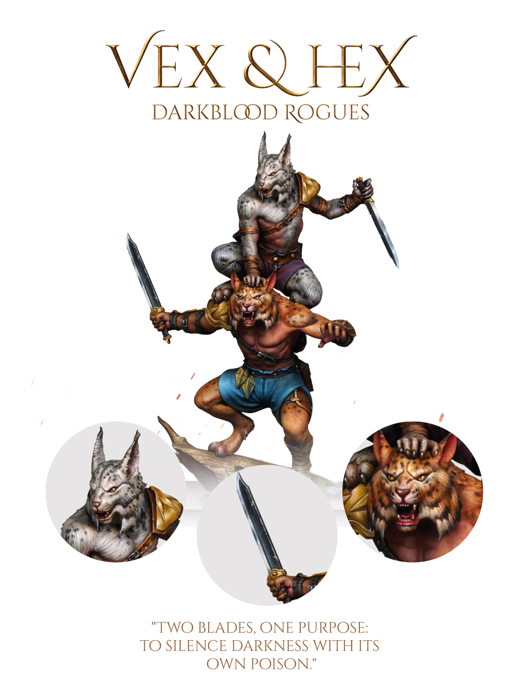 Akelarre Models Vex & Hex Darkblood Rogues figurine 80mm