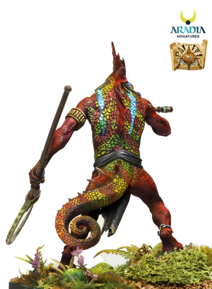 Aradia Minis Paititi Xlaloc figurine résine homme caméléon