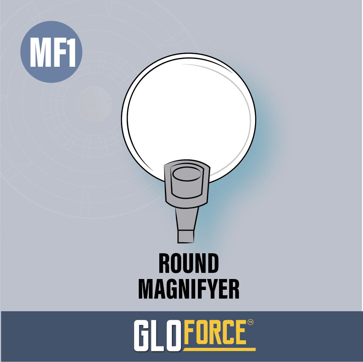 Gloforce Magnify MF1 loupe ronde 2,5x insert 4x 90 mm