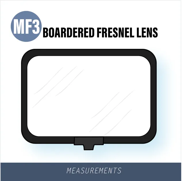 GloForce MAGNIFY MF3 Loupe Fresnel à Bordure Peinture