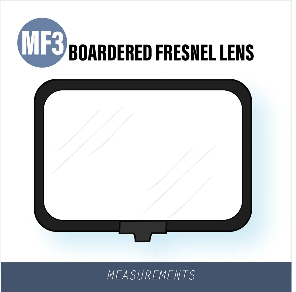 GloForce MAGNIFY MF3 Loupe Fresnel à Bordure Peinture