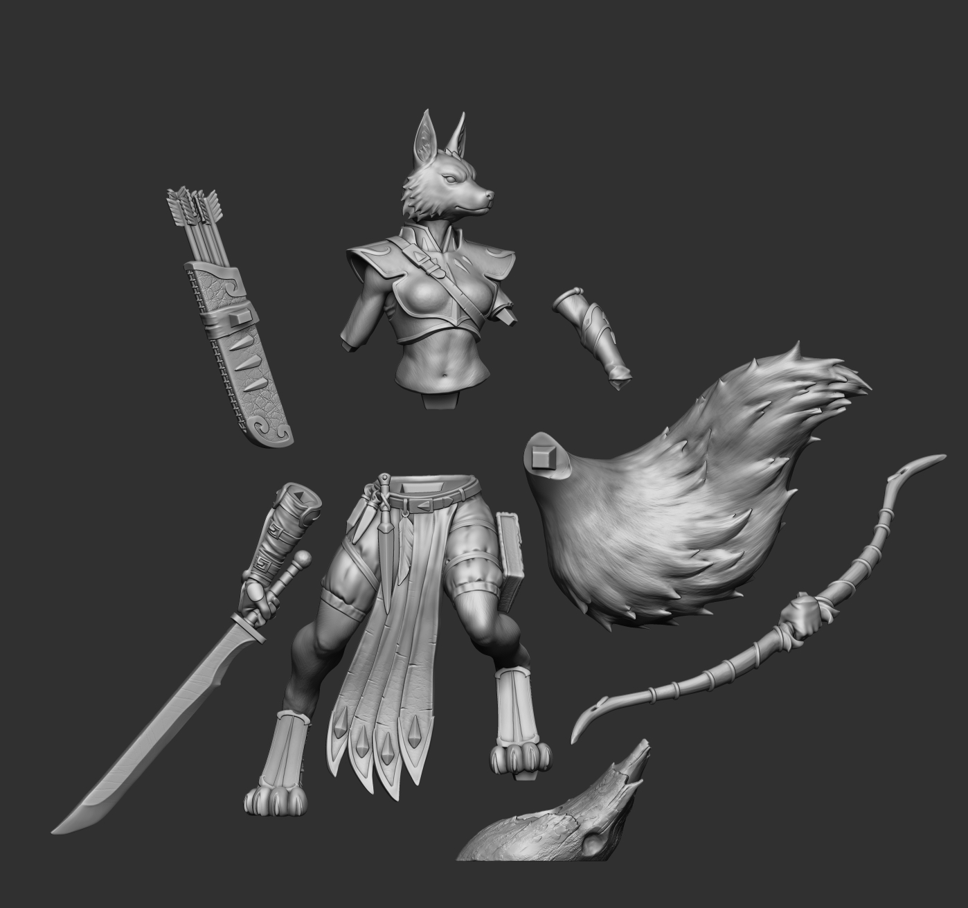 Akelarre Models Nyx Huntress figurine résine 35 mm