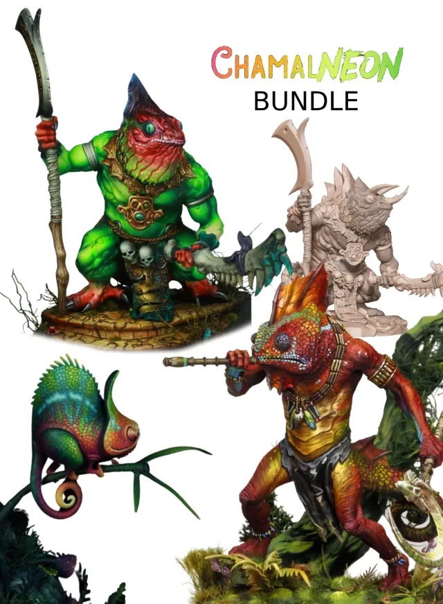 Aradia Classic Fantasy ChamalNEON figurine résine lot bundle
