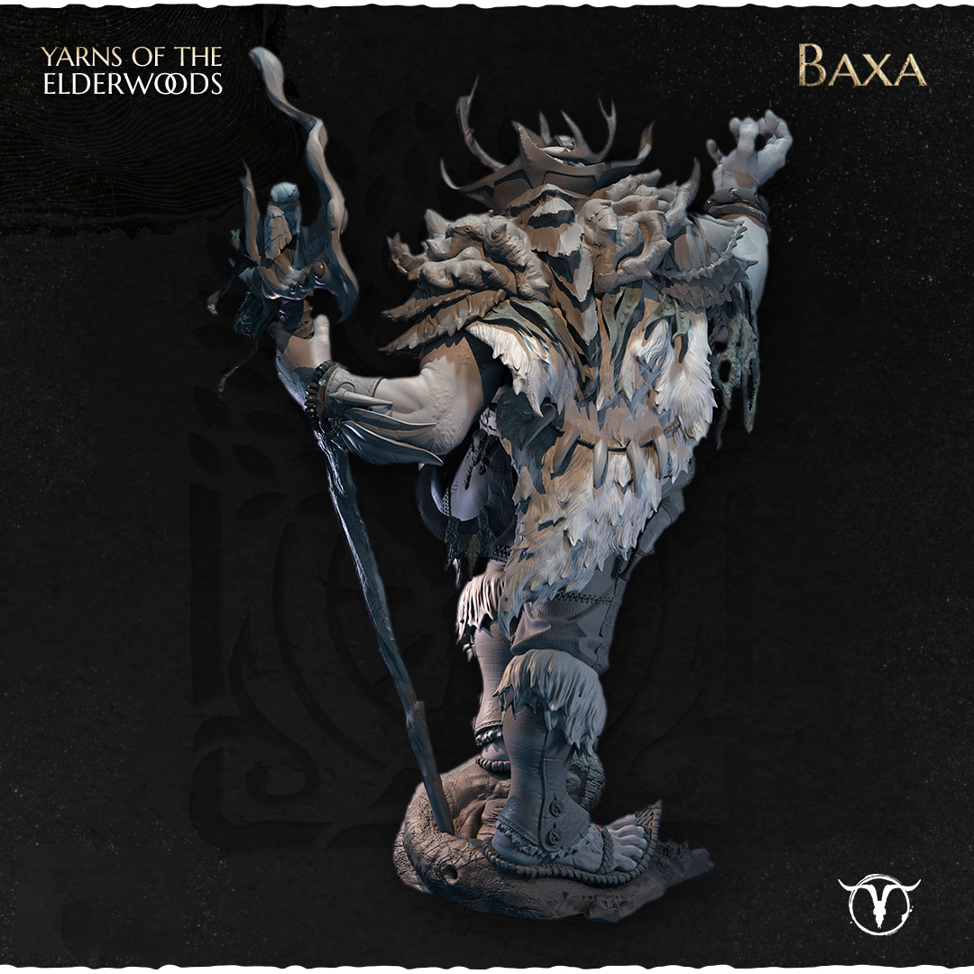 Akelarre Models Baxa figurine résine 75 mm protecteur forêt
