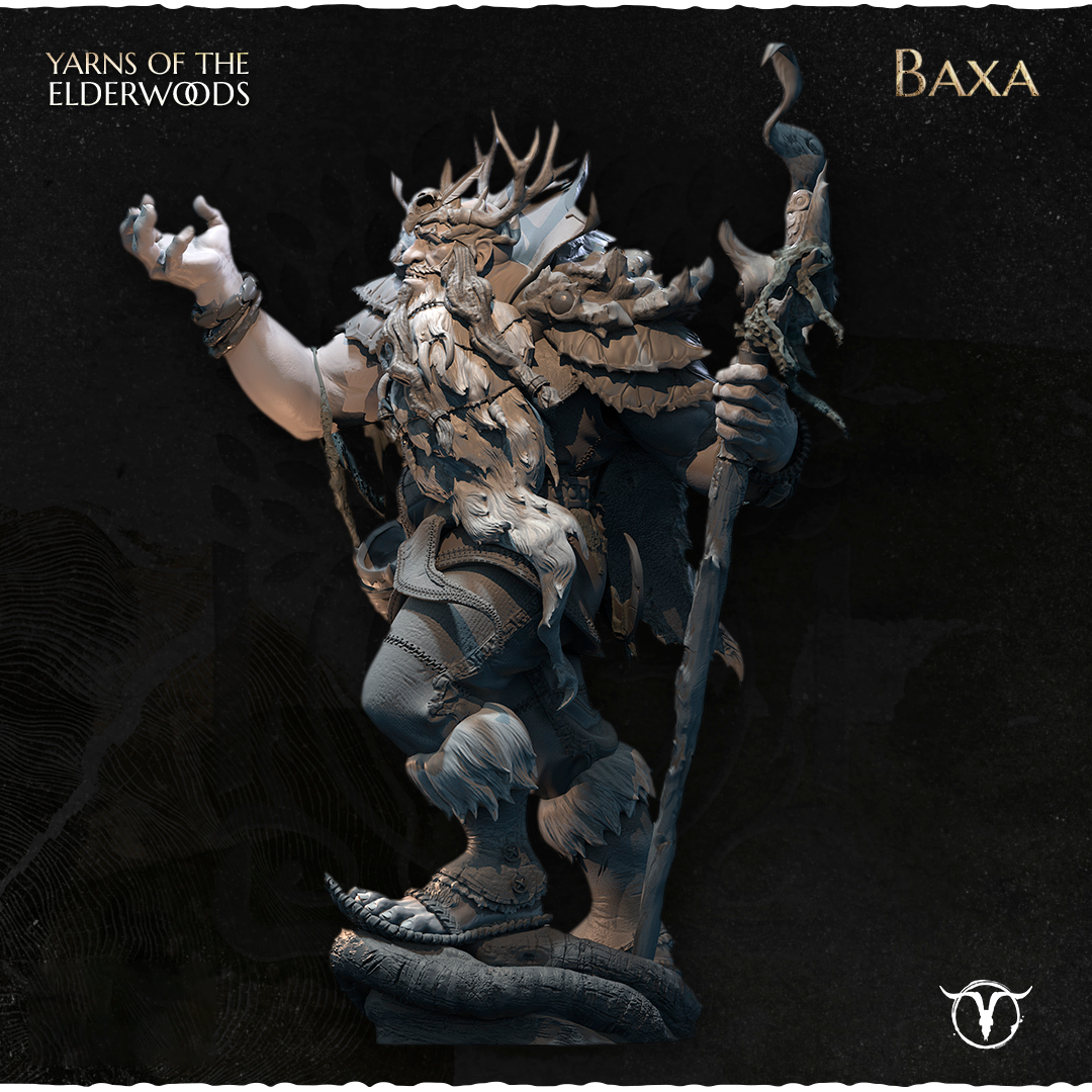 Akelarre Models Baxa figurine résine 75 mm protecteur forêt