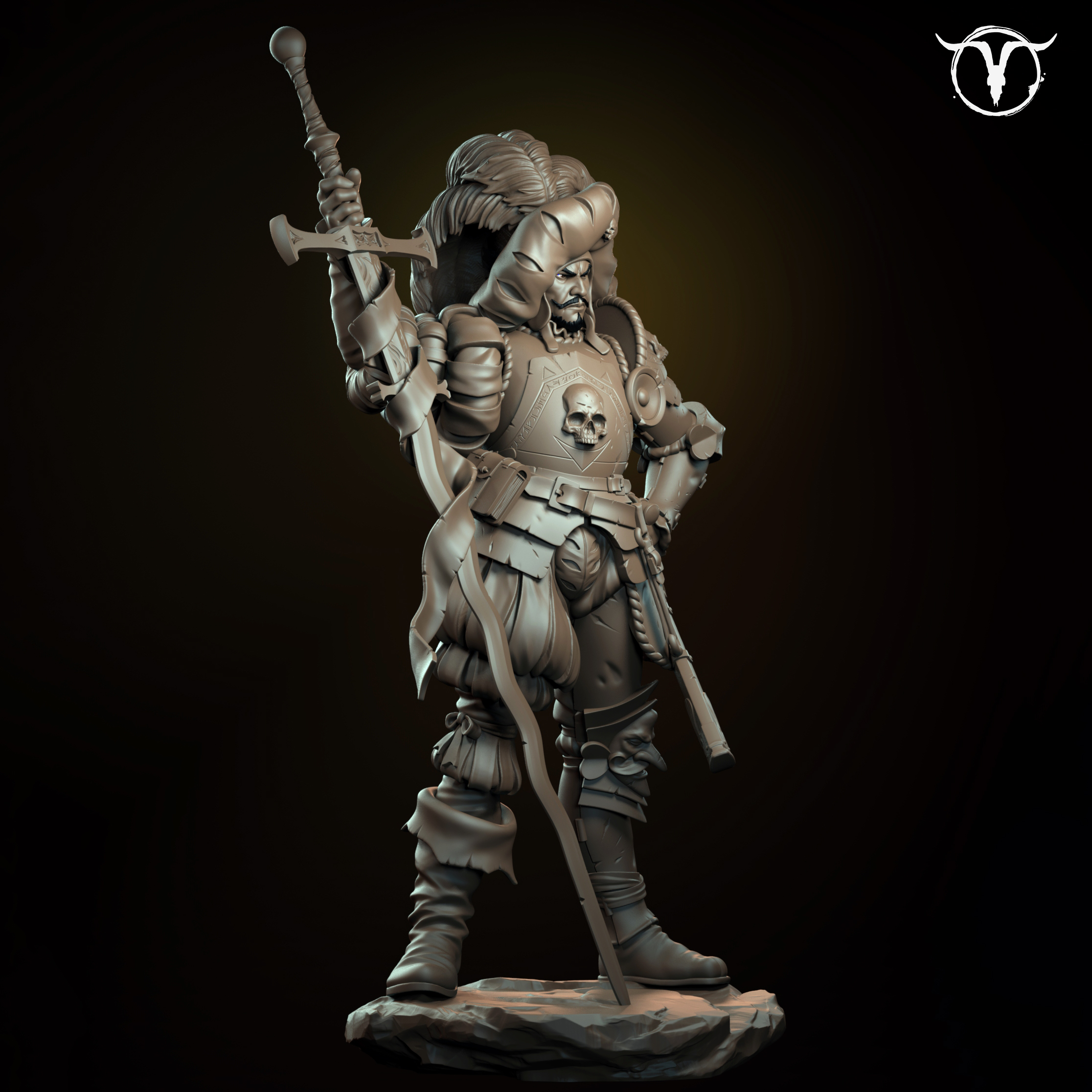 Akelarre Models 75/80 mm Wolfram + Corwin pack 2 figurines résine