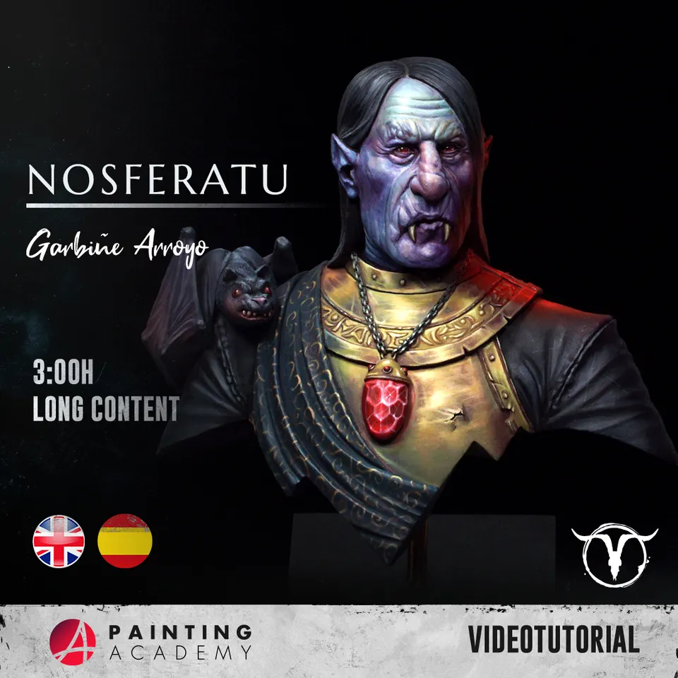 Akelarre Models Busts Nosferatu bust vidéotutoriel peinture 3h