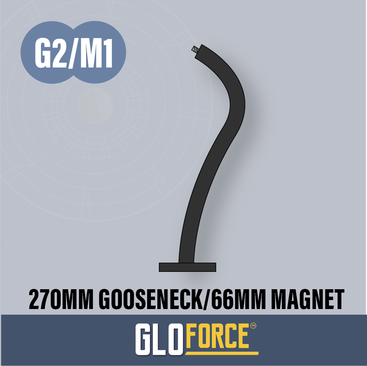 GloForce EYE-LIGHT PLUS Lampe Atelier 1000 Lumens + Col 270mm