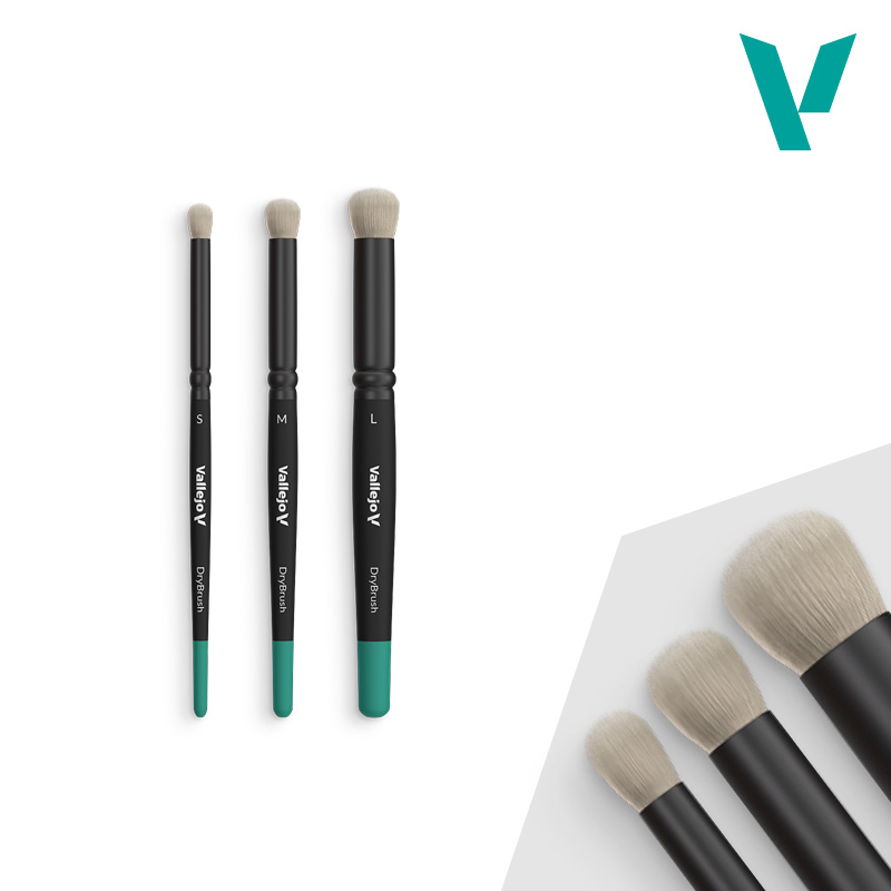 Vallejo Dry Brush pinceau brossage lot 3 pièces S M L