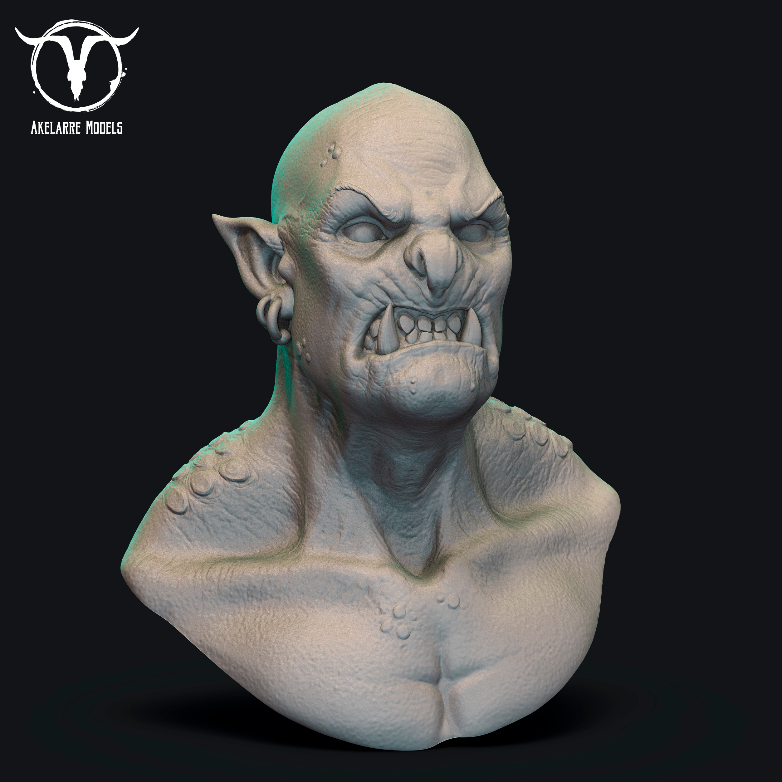 Akelarre Models Academic Orc buste résine à peindre