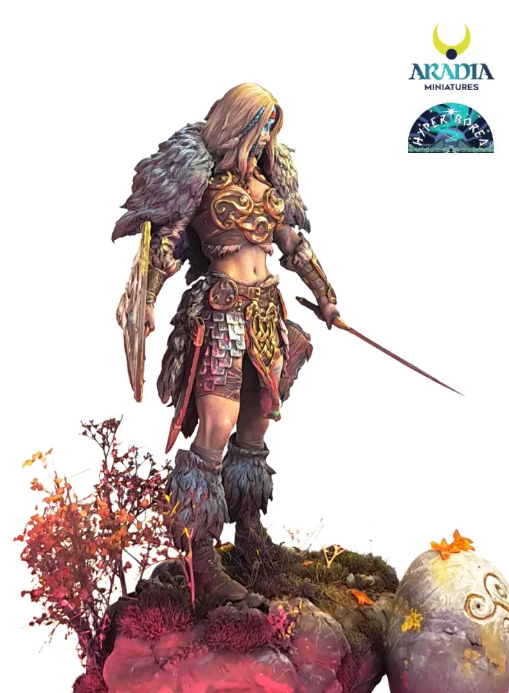 Aradia Minis Hyperborea Triskel figurine résine guerrière