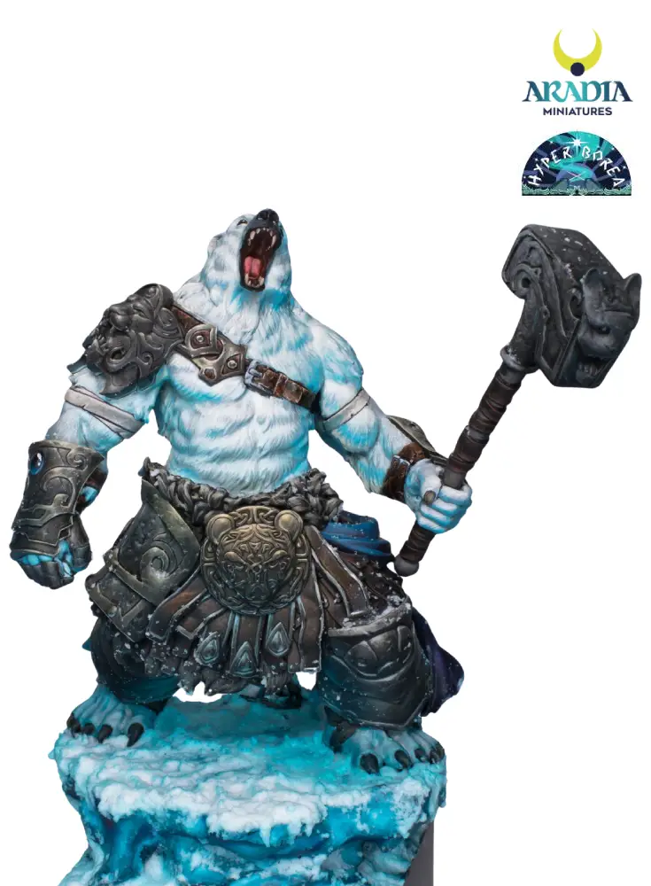 Hyperborea Bearserker figurine résine guerrier ours