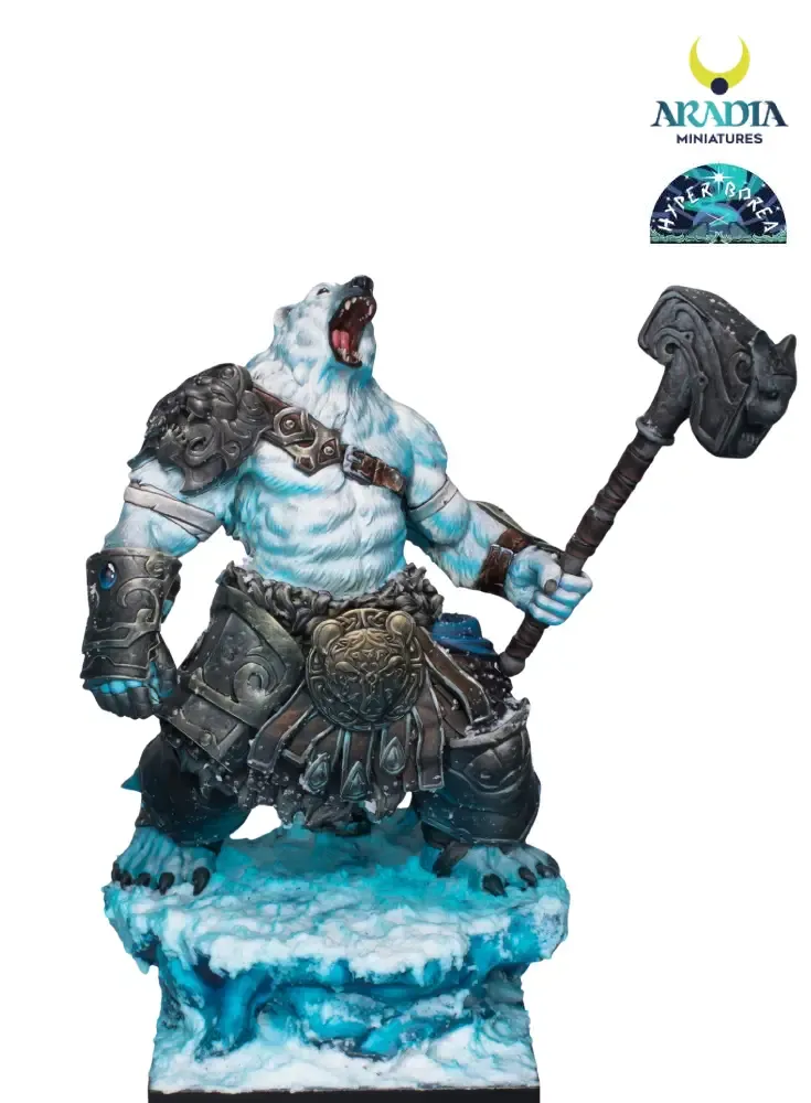 Hyperborea Bearserker figurine résine guerrier ours