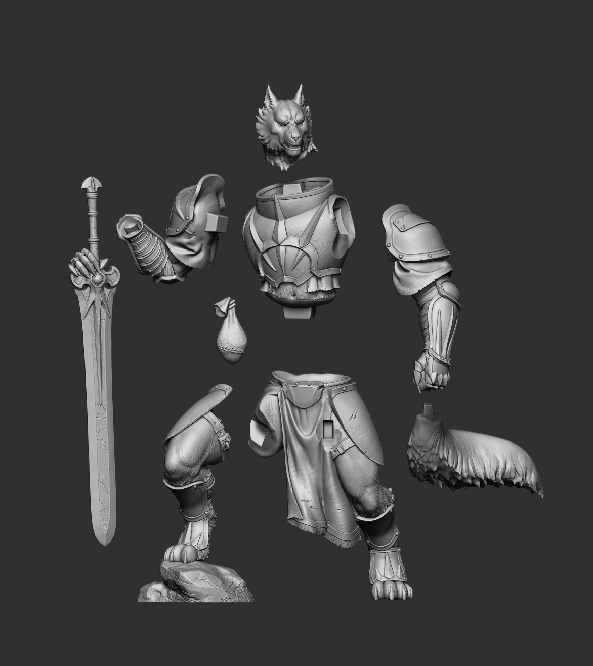 Akelarre Models Craidd Fallen Paladin figurine résine 80 mm