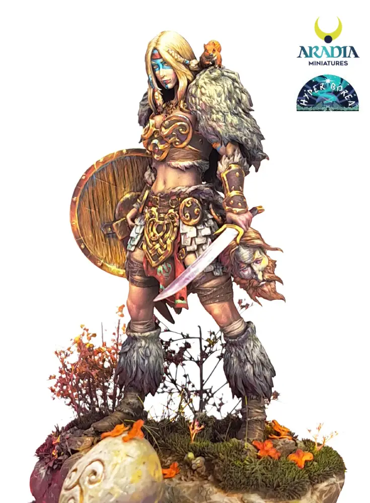Aradia Minis Hyperborea Triskel figurine résine guerrière