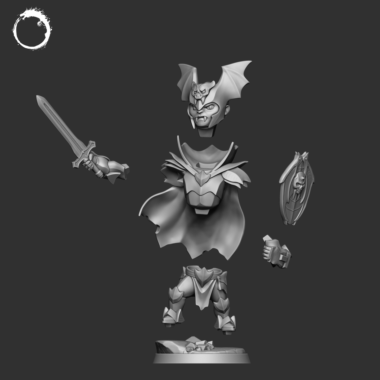 Akelarre 35 mm Chibi Dracul figurine résine vampire