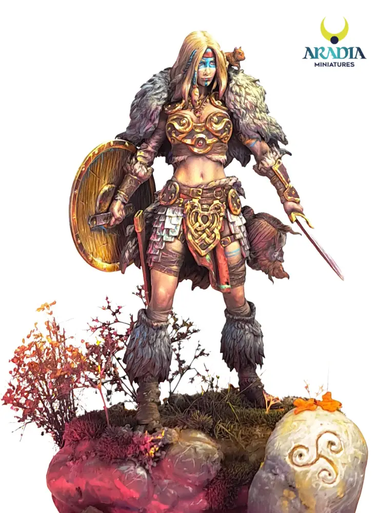 Aradia Minis Hyperborea Triskel figurine résine guerrière