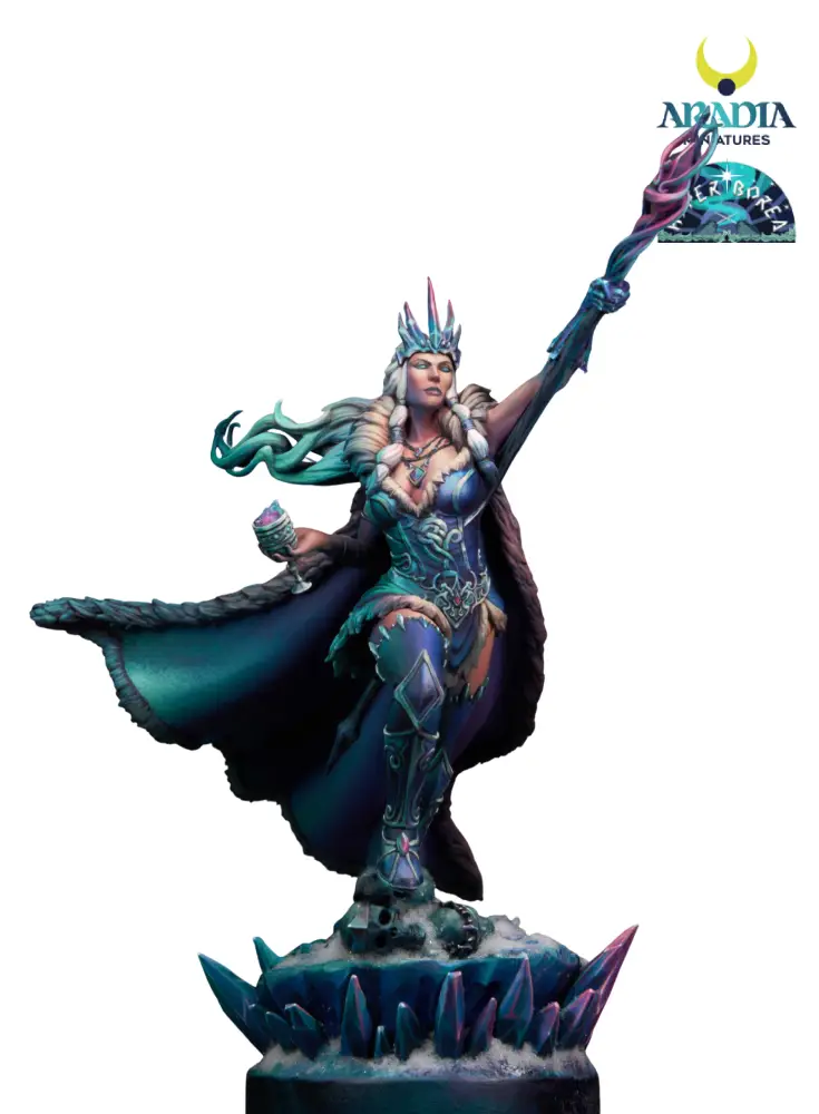 Aradia Minis Hyperborea Skadi figurine en résine 75mm à peindre