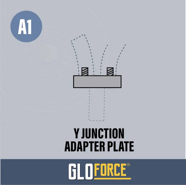 Gloforce Components A1-Adapter Plate plaque Y 1/4 double