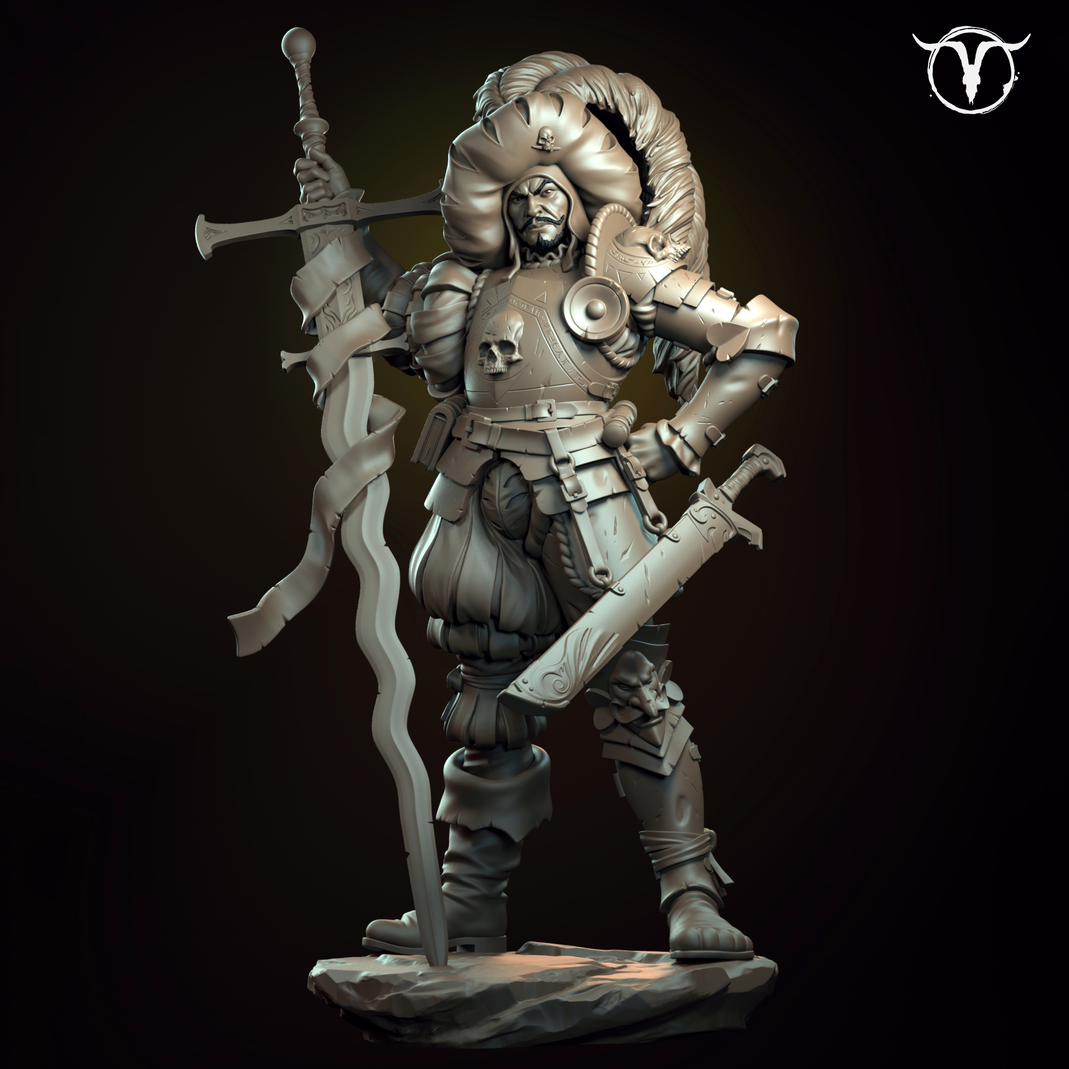 Akelarre 75/80 mm Corwin Lansquenet figurine résine
