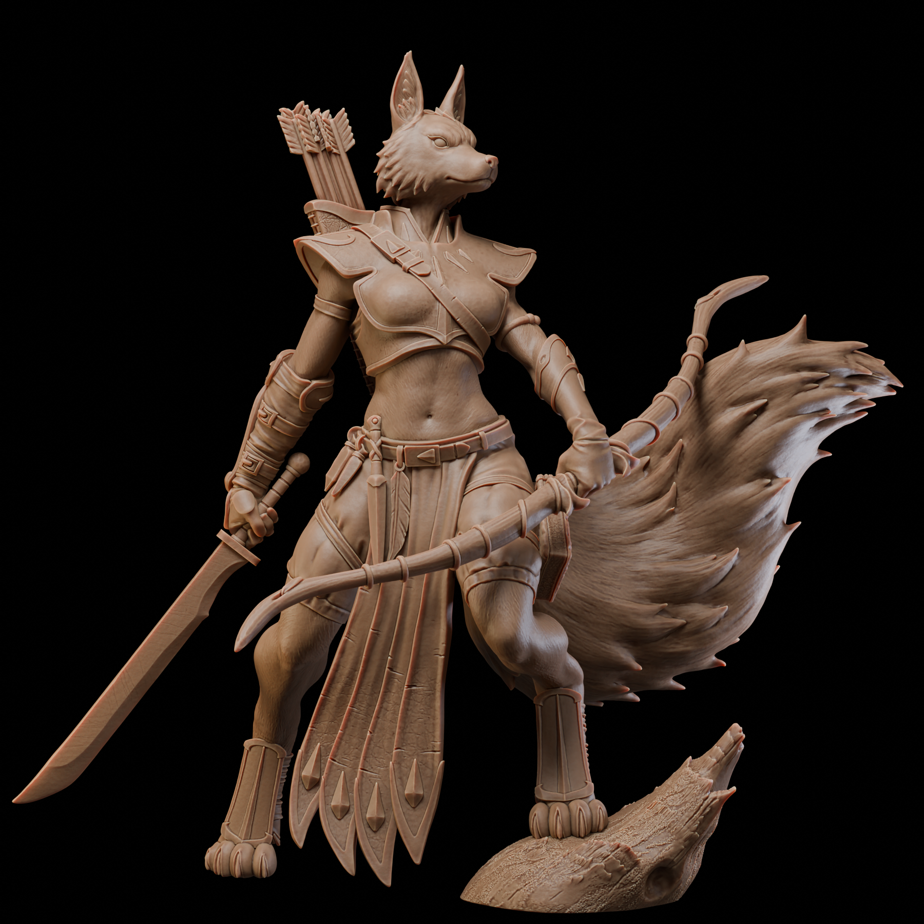 Akelarre Nyx Wandering Huntress 80mm figurine résine