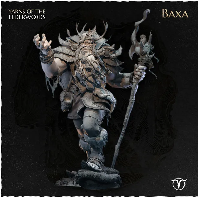 Akelarre Models Baxa figurine résine 75 mm protecteur forêt