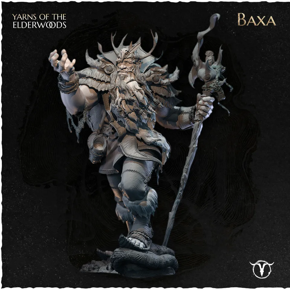 Akelarre Models Baxa figurine résine 75 mm protecteur forêt