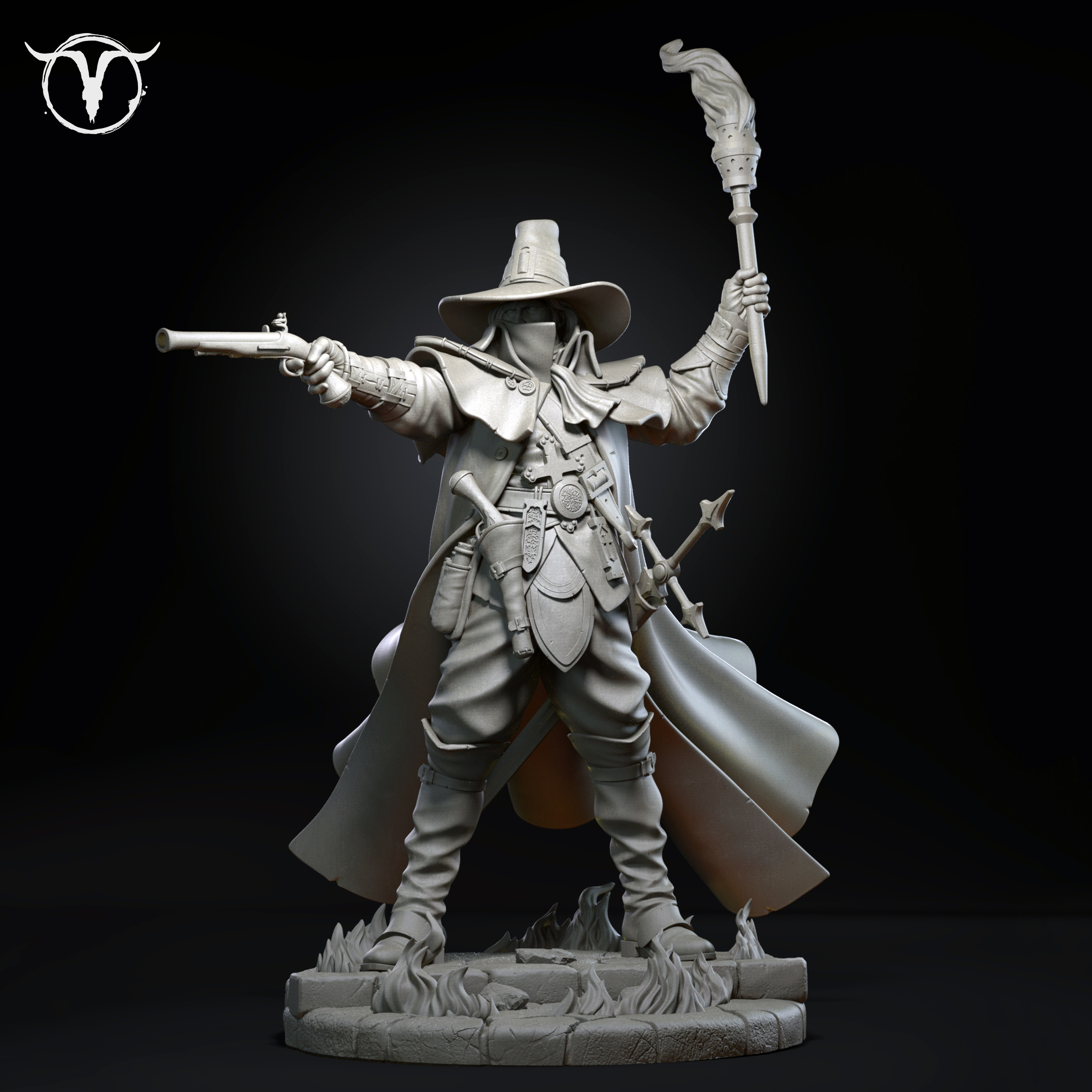 Akelarre Models 75/80 mm Vicktor Darkbane figurine résine 80mm