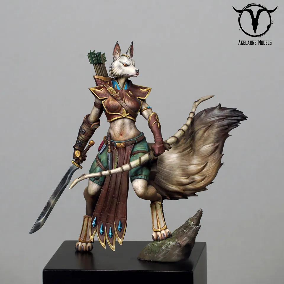 Akelarre Nyx Wandering Huntress 80mm figurine résine