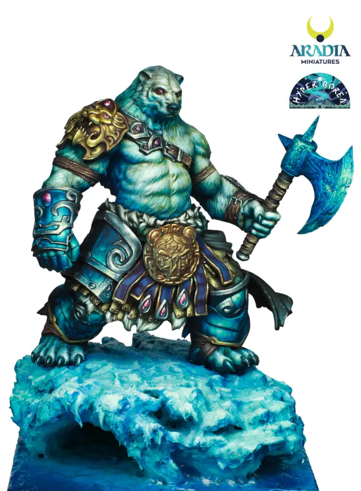 Hyperborea Bearserker figurine résine guerrier ours