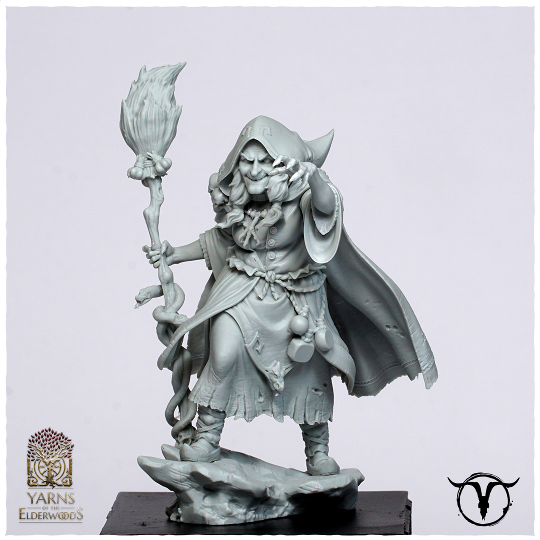 Akelarre Models 75/80 mm Ira figurine sorcière 75mm résine