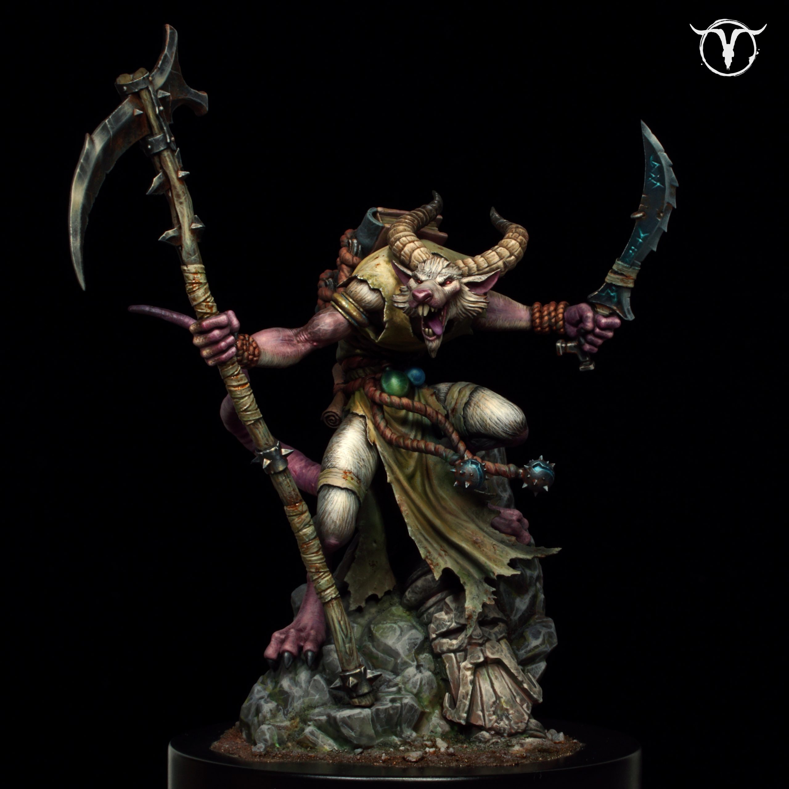 Akelarre Models Murktail Damned Nezumi Gold figurine résine 80 mm