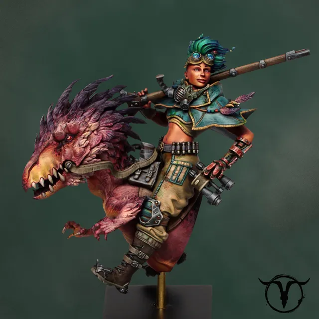 Akelarre Models Leah Falkenwrath Raptor Rider figurine