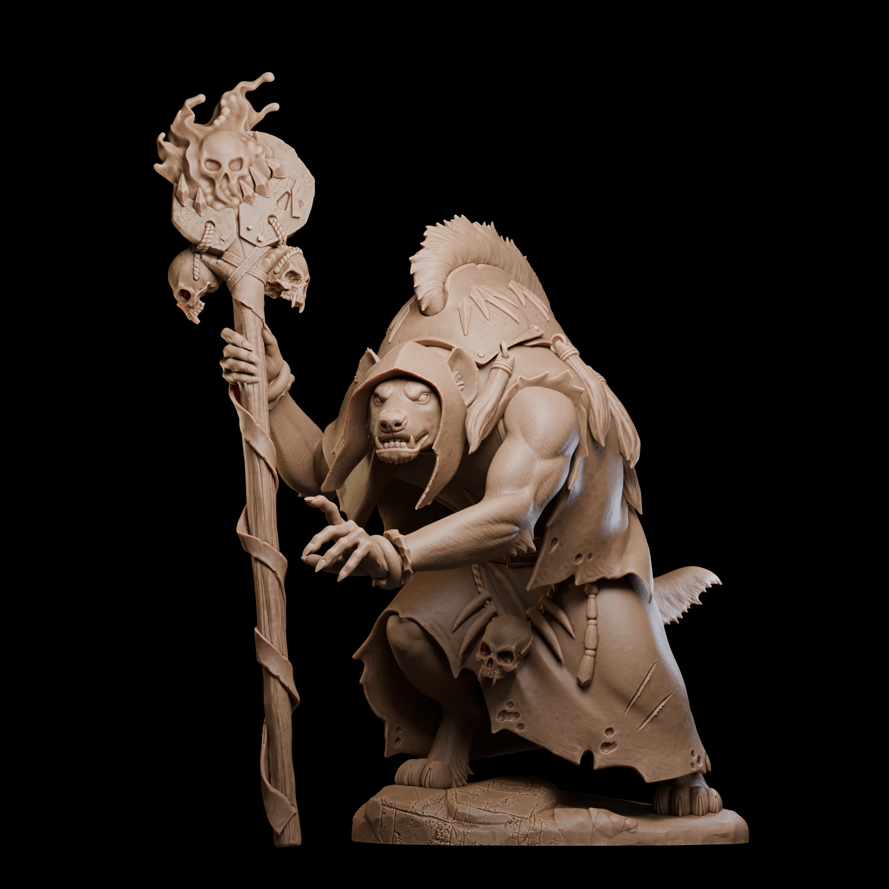 Akelarre Models Rhazak Exiled Mage figurine résine 80 mm