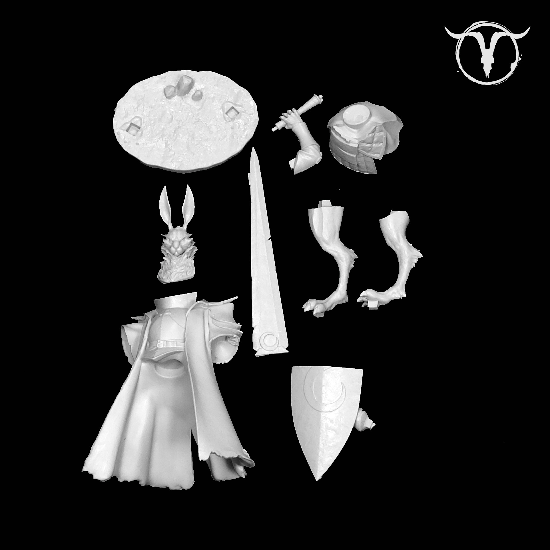 Akelarre Models Skillax Champion Caernaborg figurine 80mm résine