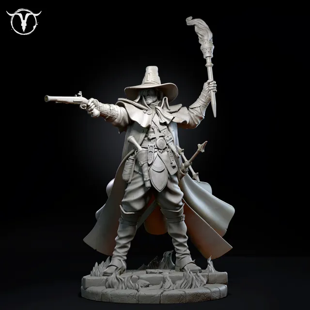 Akelarre Models 75/80 mm Vicktor Darkbane figurine résine 80mm