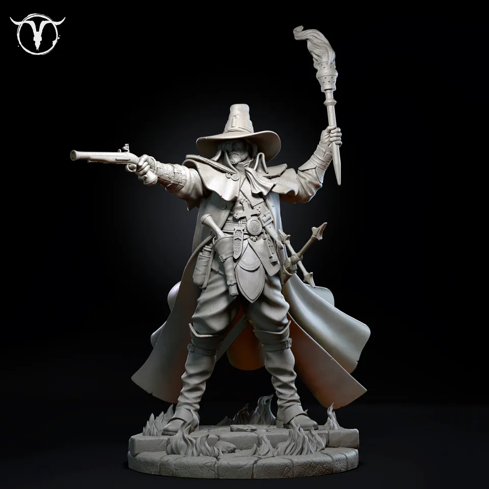 Akelarre Models 75/80 mm Vicktor Darkbane figurine résine 80mm