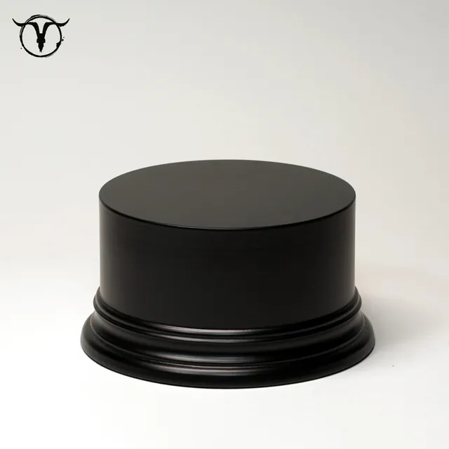Akelarre Plinths socle bois rond noir 100mm