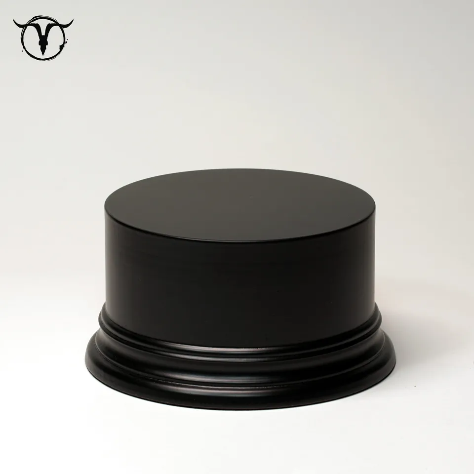 Akelarre Plinths socle bois rond noir 100mm