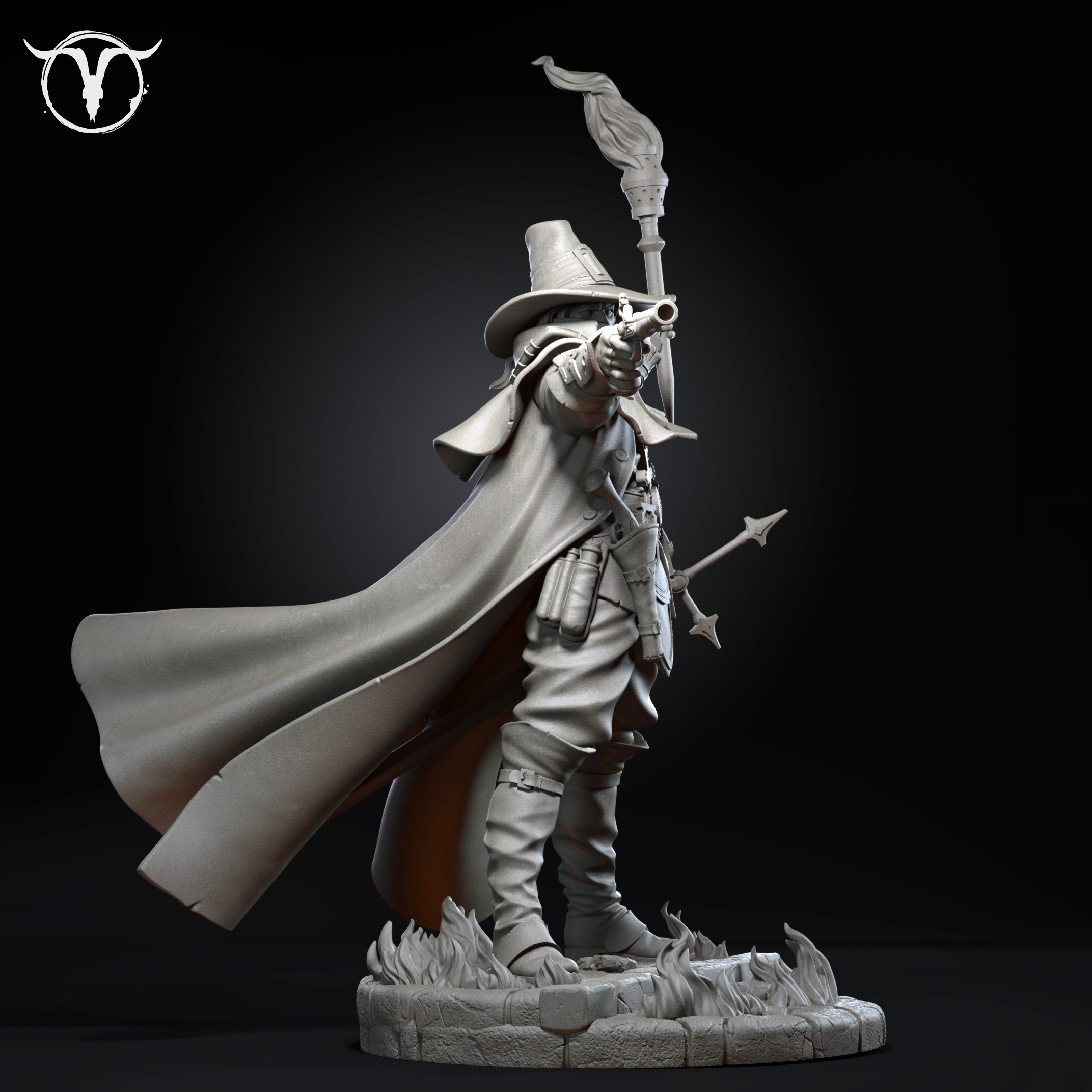 Akelarre Models 75/80 mm Vicktor Darkbane figurine résine 80mm